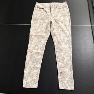 Seven7 Jeans Pants Womens 10 High Rise Skinny Floral Print Tummyless Stretch